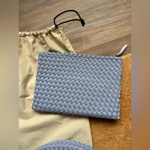 Naghedi Light Blue Woven Tote Bag - Picture 11 of 16